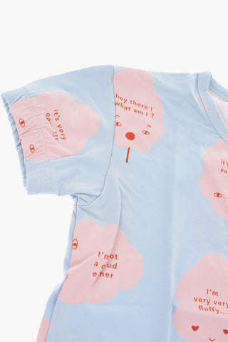 Candy floss printed crew-neck t-shirt