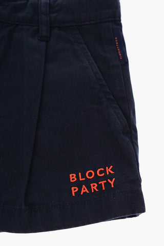 Embroidered single pleat shorts
