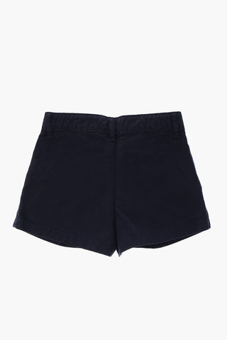 Embroidered single pleat shorts