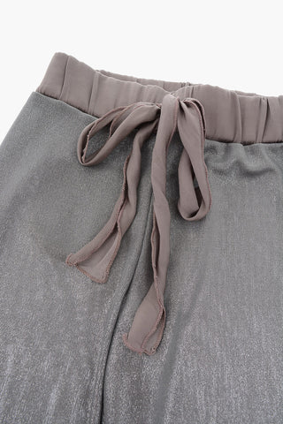 pantalone TABATA in lurex con coulisse in vita