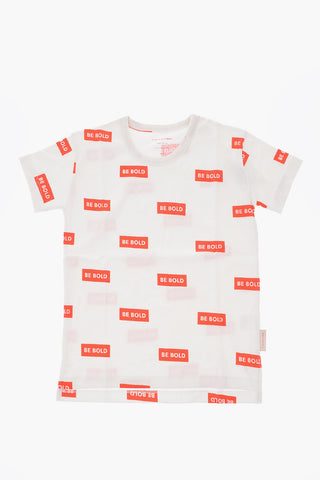 T-shirt a costine stampata