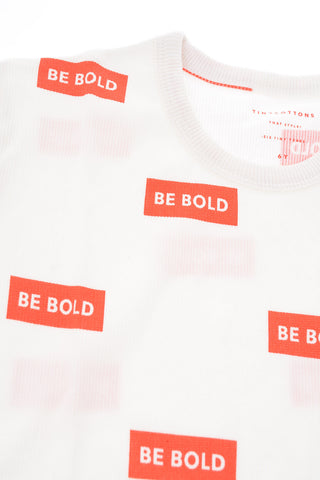 T-shirt a costine stampata