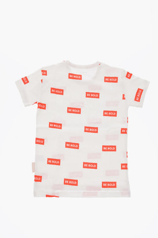 T-shirt a costine stampata