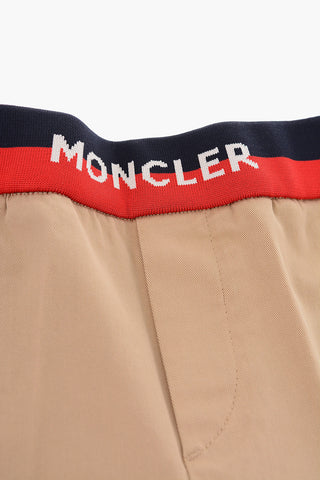 stretch cotton drawstring waist bermuda shorts