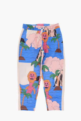 printed drawstring waist pants