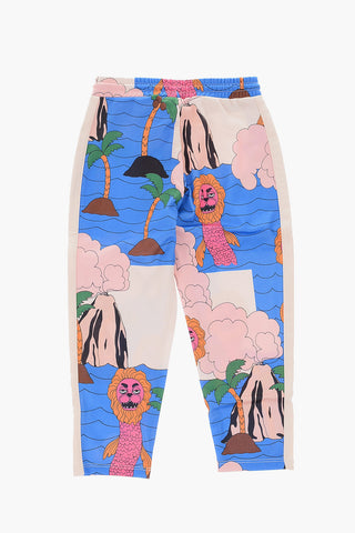 printed drawstring waist pants
