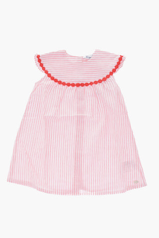 vestito girocollo a righe