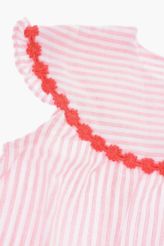 vestito girocollo a righe