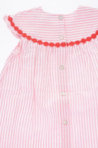 vestito girocollo a righe