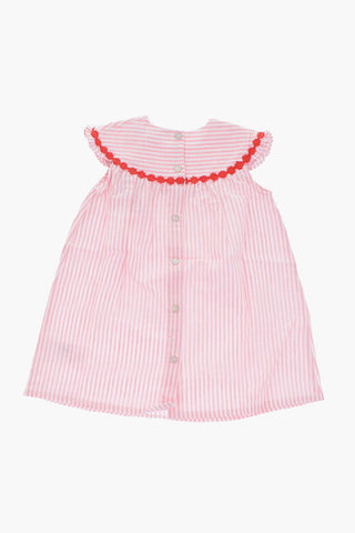 vestito girocollo a righe