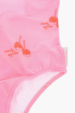 candy apples printed one piece swimsuit