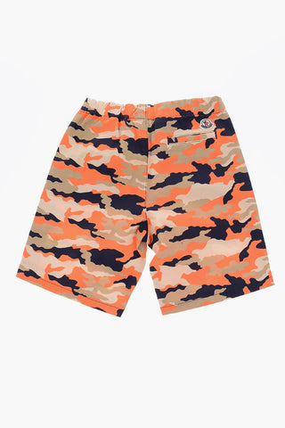 camouflage drawstring waist bermuda shorts