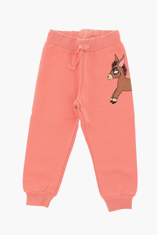 pantalone jogger con stampa asino
