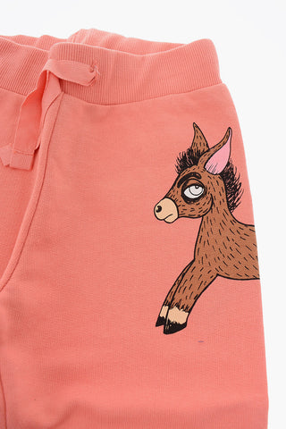 pantalone jogger con stampa asino