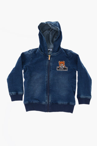 hooded sweatshirt with zip closure