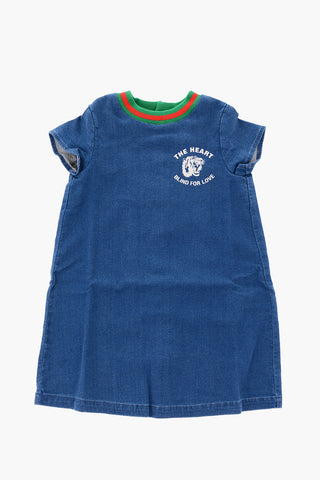 crew-neck short sleeve dress
