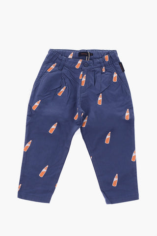 pantalone a una pince con stampa