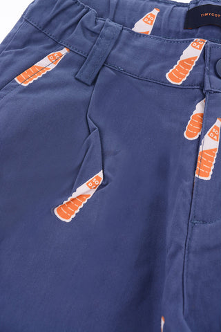 pantalone a una pince con stampa