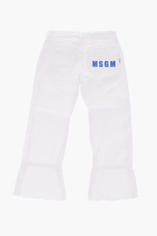 jeans crop effetto vintage