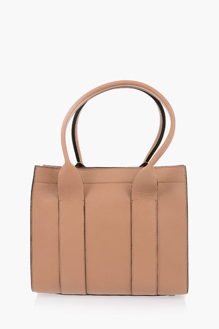 Leather Tote Bag with Jewel Detail