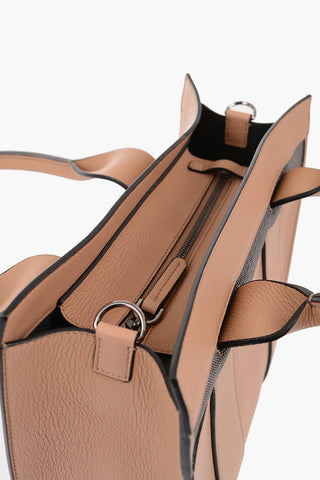 Leather Tote Bag with Jewel Detail
