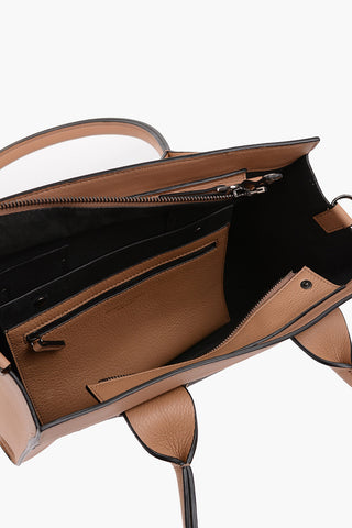 Leather Tote Bag with Jewel Detail