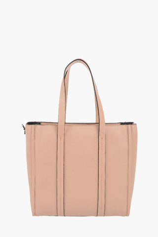 Textured Leather Shoulder Strap Tote Bag