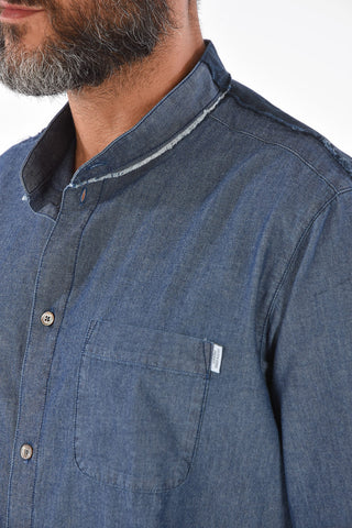 Denim HOUSTON Collarless Shirt