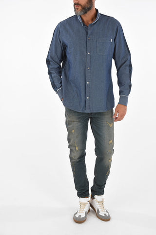 Denim HOUSTON Collarless Shirt