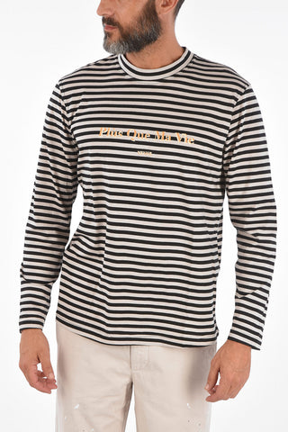T-shirt Maniche Lunghe a Righe