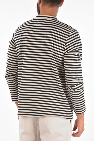 T-shirt Maniche Lunghe a Righe