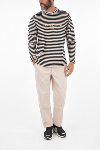 T-shirt Maniche Lunghe a Righe