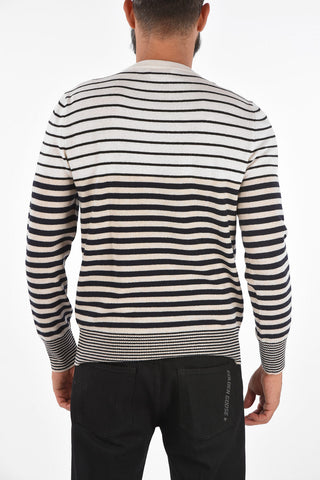 Striped SKULL Crewneck Sweater