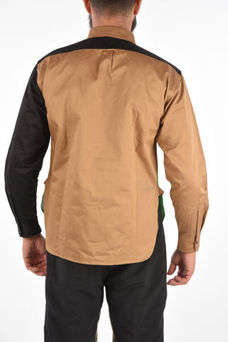 Color Block Button Down Shirt