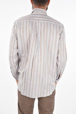 bengal striped button-down shirt