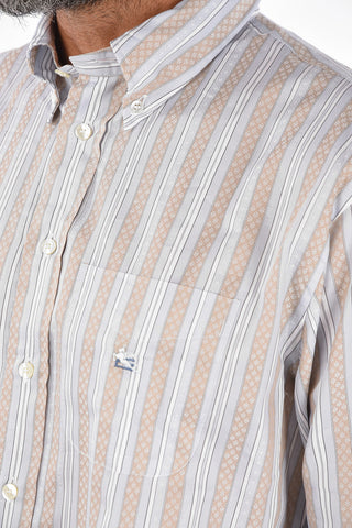bengal striped button-down shirt