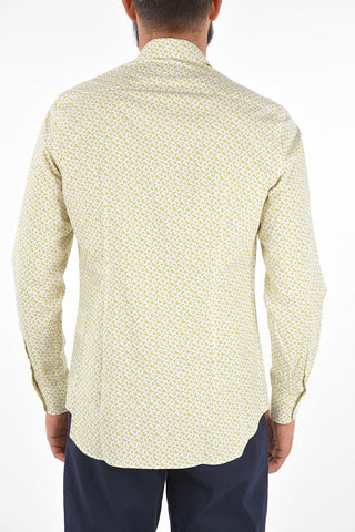 Micro Fruit Printed Spread Collar Shirt