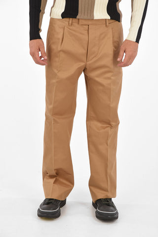 면 와이드 팬츠