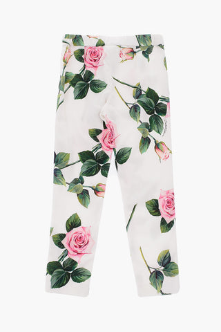 floral-print drawstring waist pants