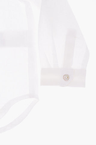 flax mandarin collar shirt