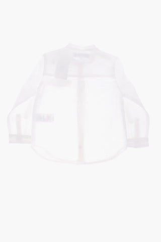 flax mandarin collar shirt