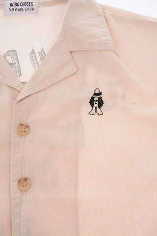 camicia a manica corta con stampa