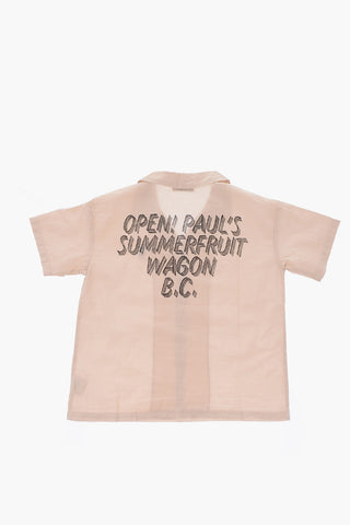 camicia a manica corta con stampa