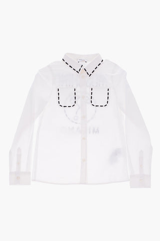 TEEN printed stretch cotton shirt