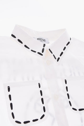 TEEN printed stretch cotton shirt