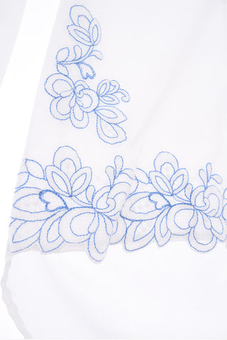 Embroidered long sleeve shirtdress