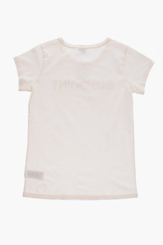 T-shirt girocollo con ricamo