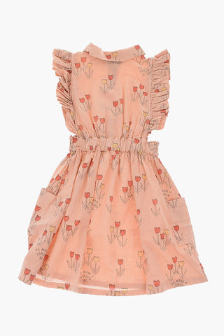 printed puffed sleeve shirtdress