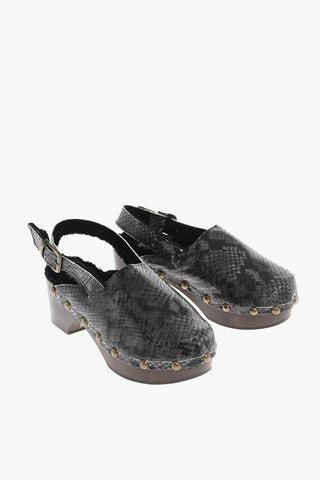 Snake Printed RUKA sabot