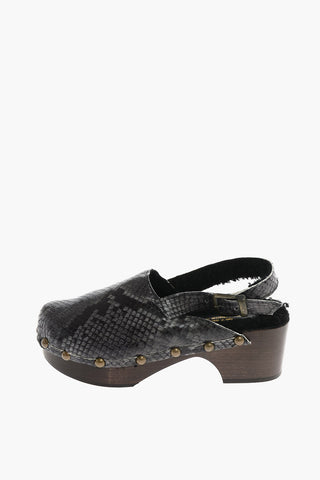 Snake Printed RUKA sabot